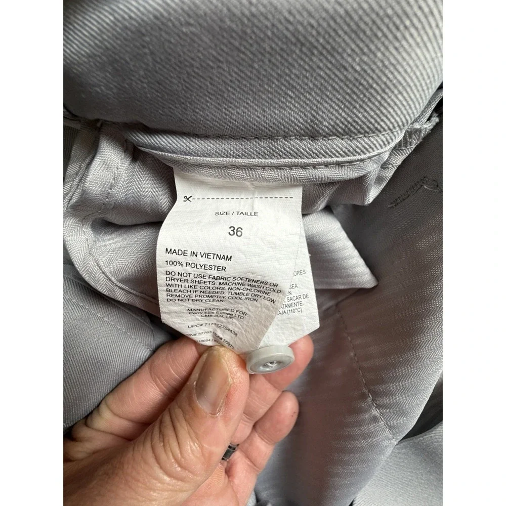 GRANDSLAM Men's Gray Flat Front‎ Golf Shorts Size 36 Preppy Classic